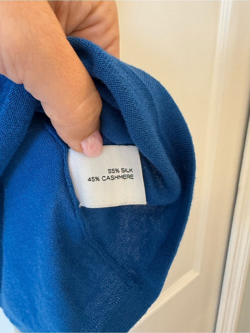 Saks fifth avenue blue cashmere silk blend tank top - Picture 3 of 4